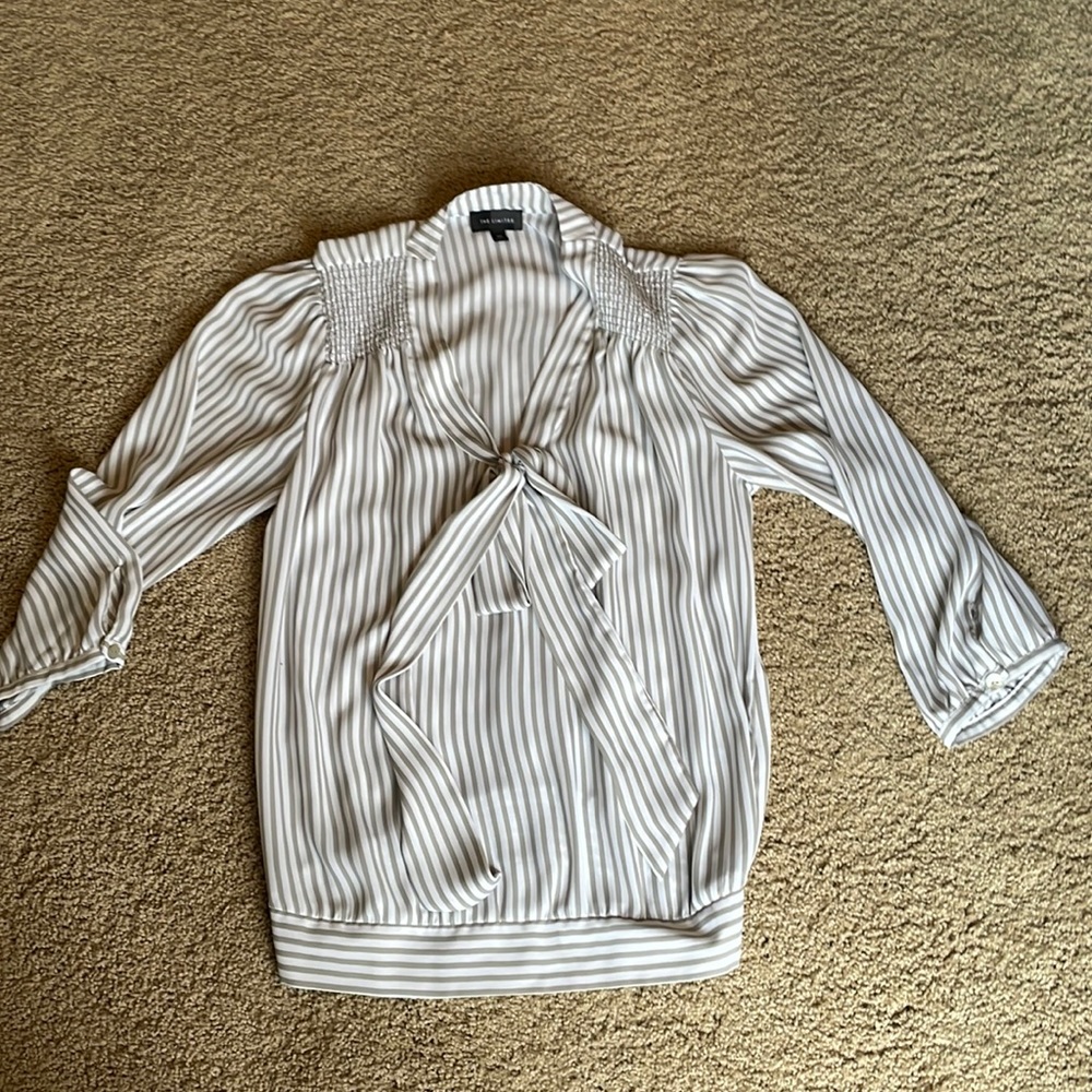 The Limited Polyester Tie Front Blouse